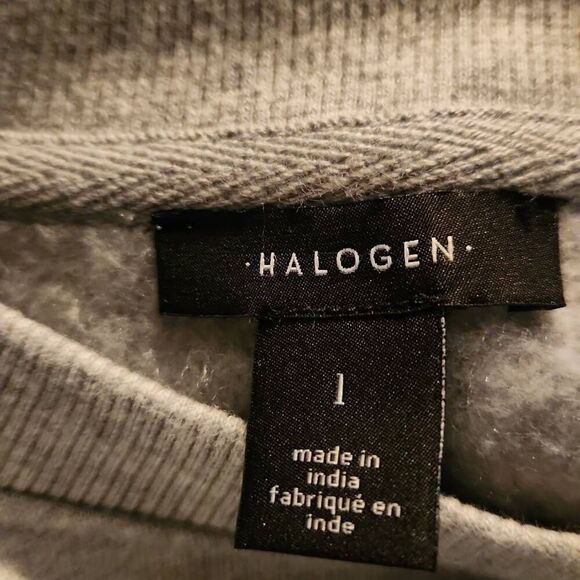 Halogen Ladies Size Large "Just Love" Graphic Light Grey Sweatshirt - Picture 5 of 7